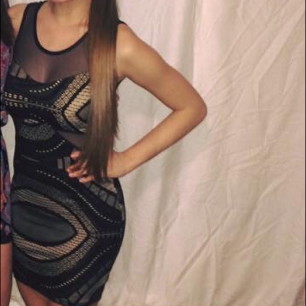 Alt B black and nude lace dress
